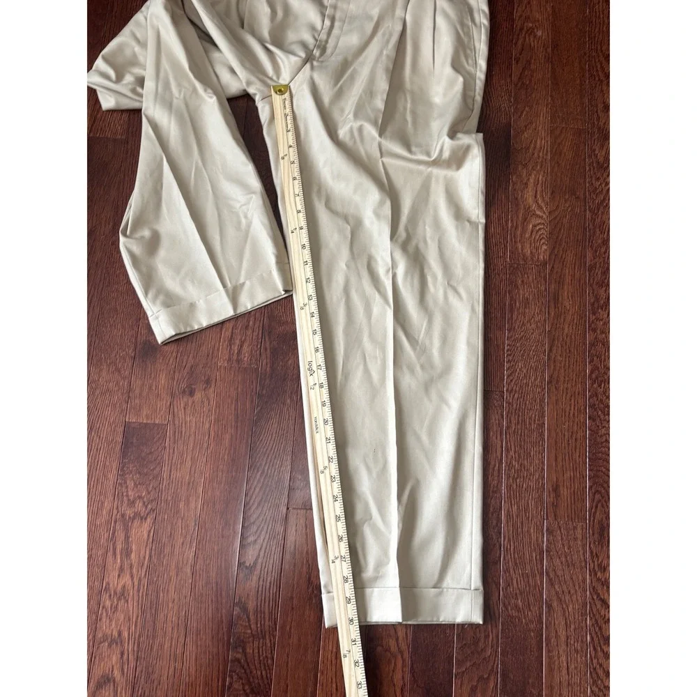 Brooks Brothers Mens 2 Piece Cotton Suit Tan Khaki 40R 34W